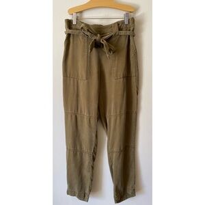 Banana Republic Lyocell Olive Green High Waisted Joggers